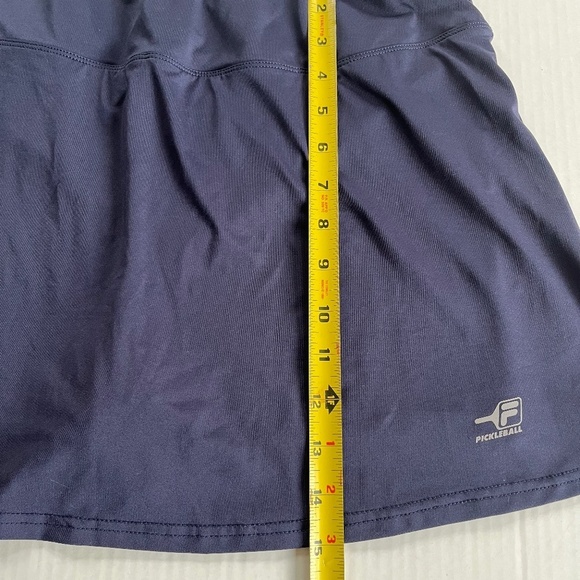 FILA Navy Stretch Pickleball Flounce Skort Skirt Shorts Sports, Size M - Picture 7 of 9